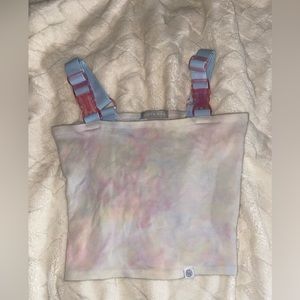 ZUMIES Ninth hall pink buckle crop top